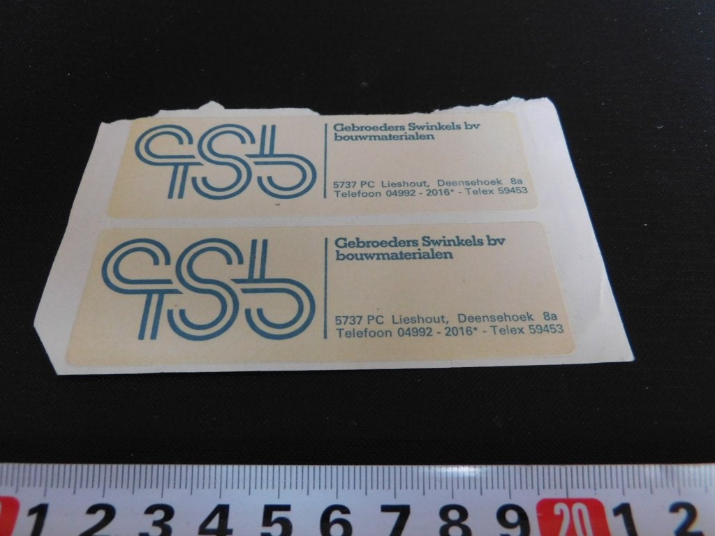sticker set lieshout gebroeders swinkels bv bouwmaterialen, Verzamelen, Ophalen, Zo goed als nieuw