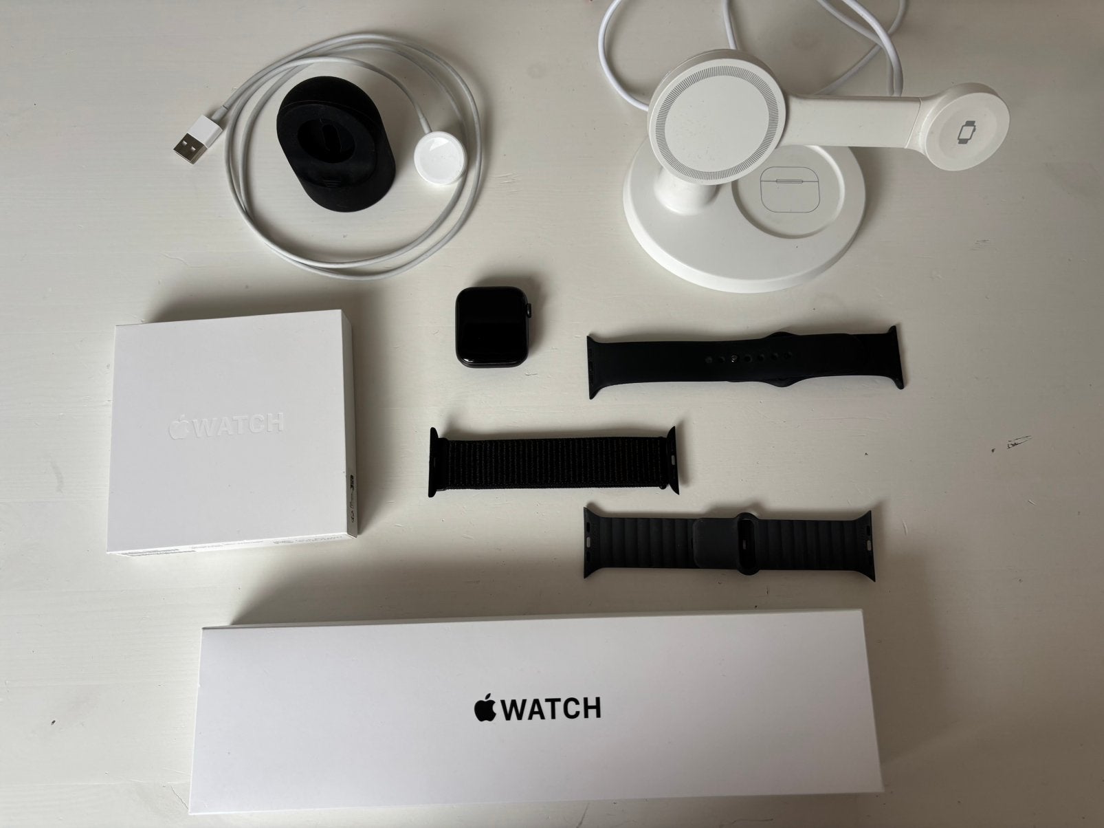 Apple Watch SE 44 MM ️, Ophalen, Zwart, IOS, Zo goed als nieuw