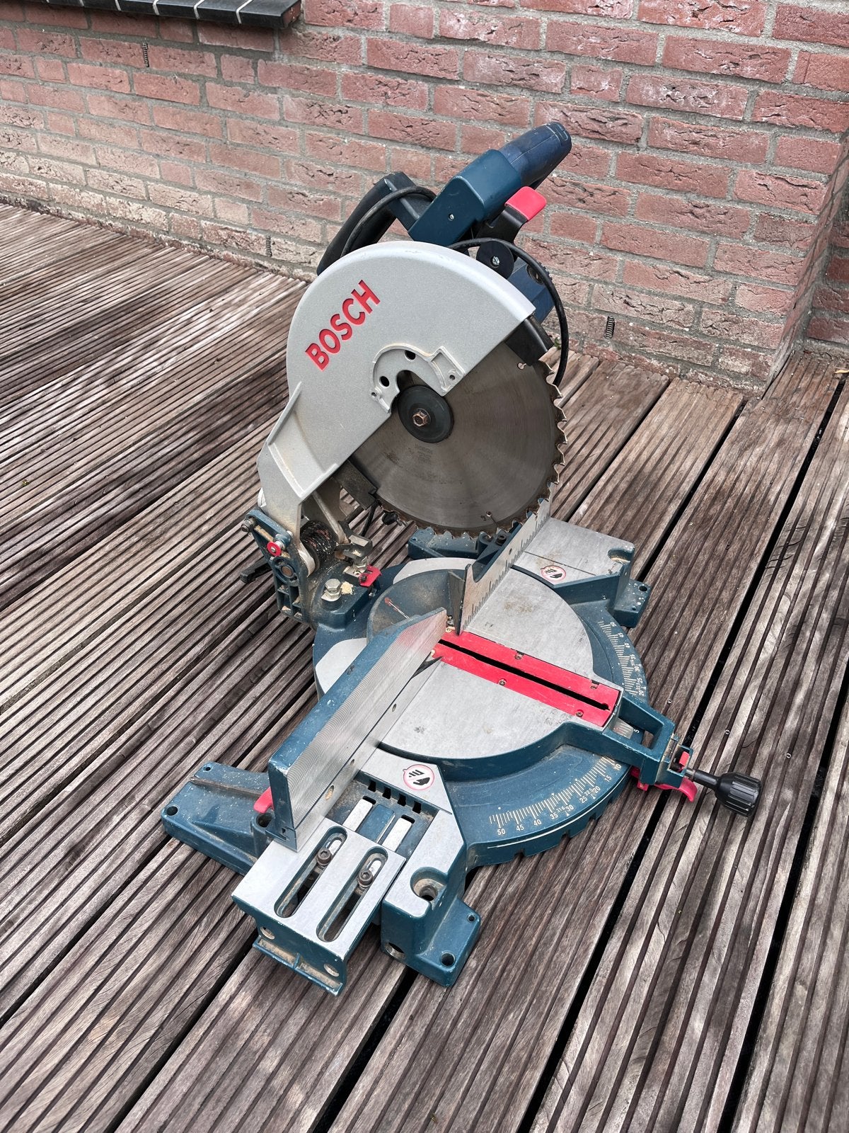 Bosch Afkortzaag GCM 12 - Krachtige en Betrouwbare Zaag, Ophalen, Gebruikt, 70 mm of meer, Afkortzaag