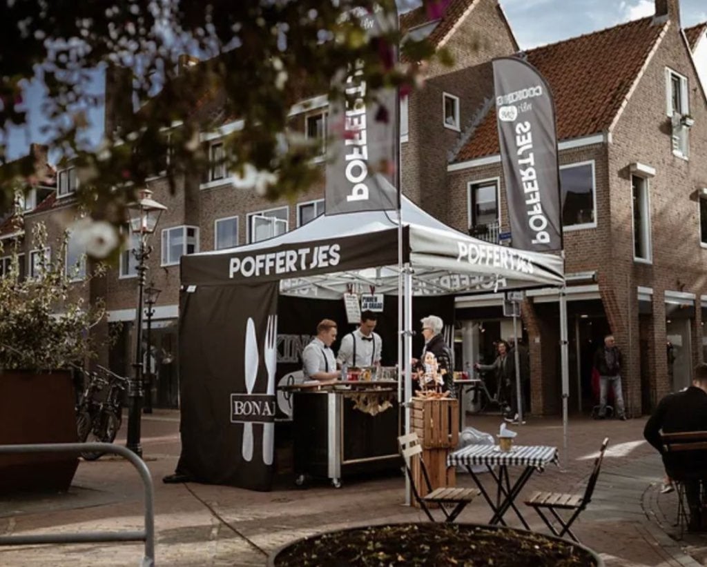 Poffertjeskraam, Ophalen, Nieuw