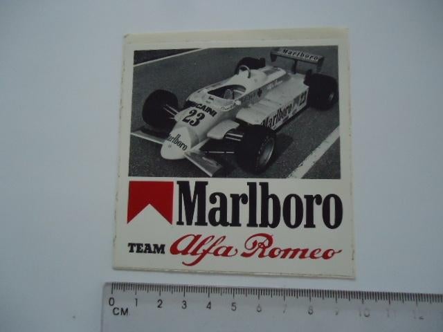 sticker oud Marlboro Alfa romeo Formule 1 f1 f-1 race gp one, Verzenden, Zo goed als nieuw, Bedrijf of Vereniging