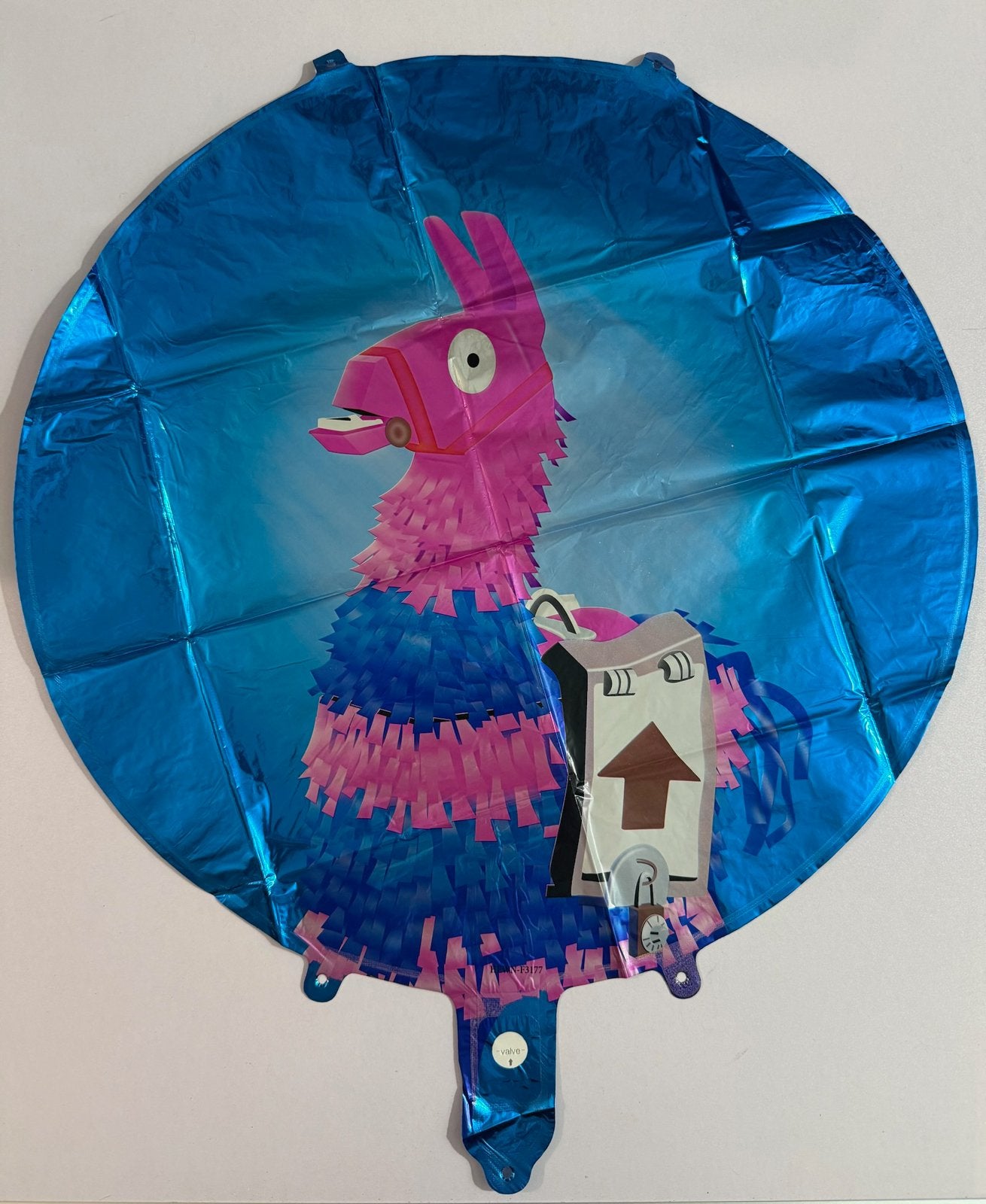 Fortnite folie ballon lama rond 45cm, Ophalen of Verzenden, Nieuw, Versiering, Verjaardag