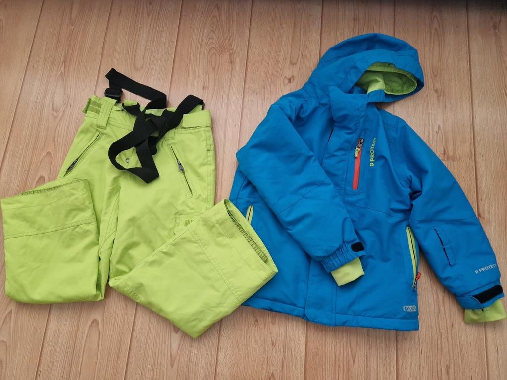 Skibroek ski jas winterjas Protest 228 groen blauw, Kinderen en Baby's, Kinderkleding | Maat 128, Protest, Ophalen of Verzenden