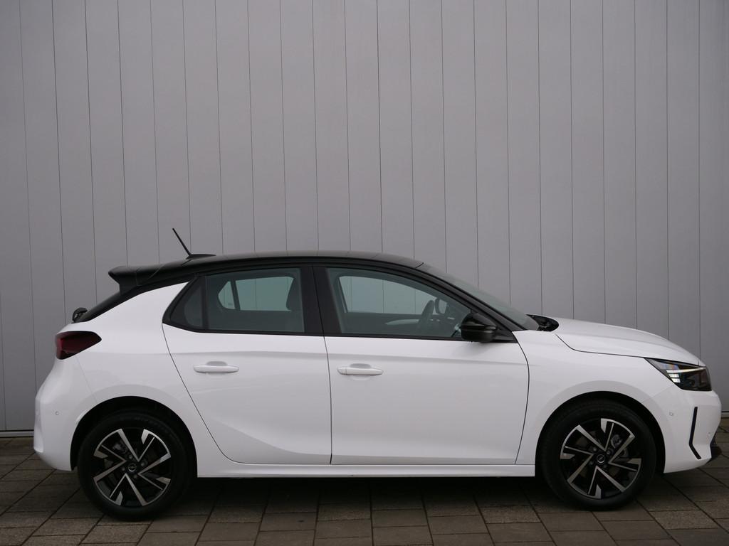 Opel Corsa 1.2 Turbo Hybrid GS 100 Pk Automaat DAB / Apple C, Auto's, Opel, Stof, 1199 cc, Wit, Hybride Elektrisch/Benzine