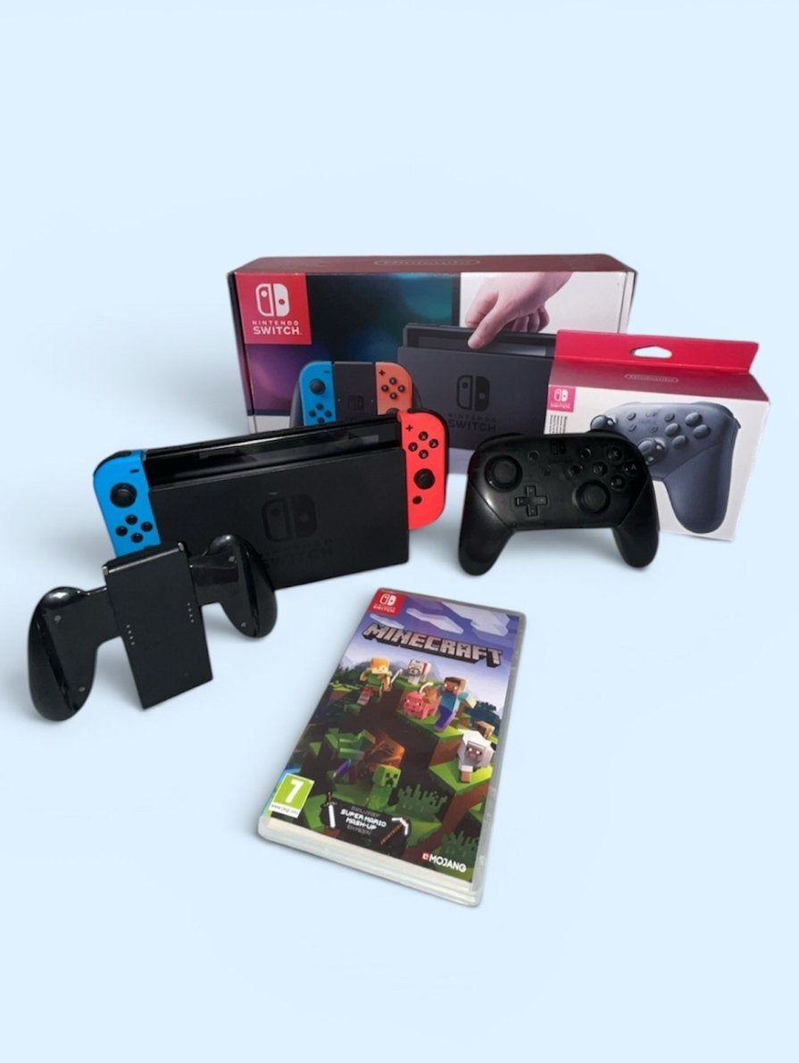 Nintendo Switch met Minecraft + Pro Controller, Gebruikt, Overige genres, 2 spelers, Ophalen of Verzenden