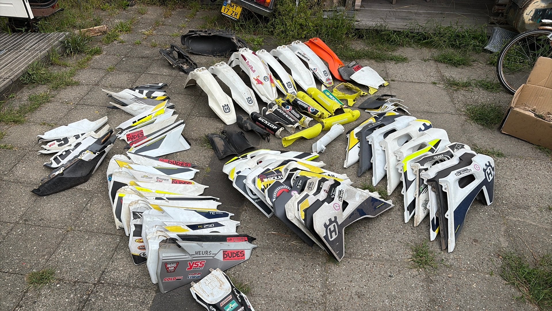 Kappenset plastic Husqvarna enduro mx 19-23, Motoren, Ophalen, Gebruikt