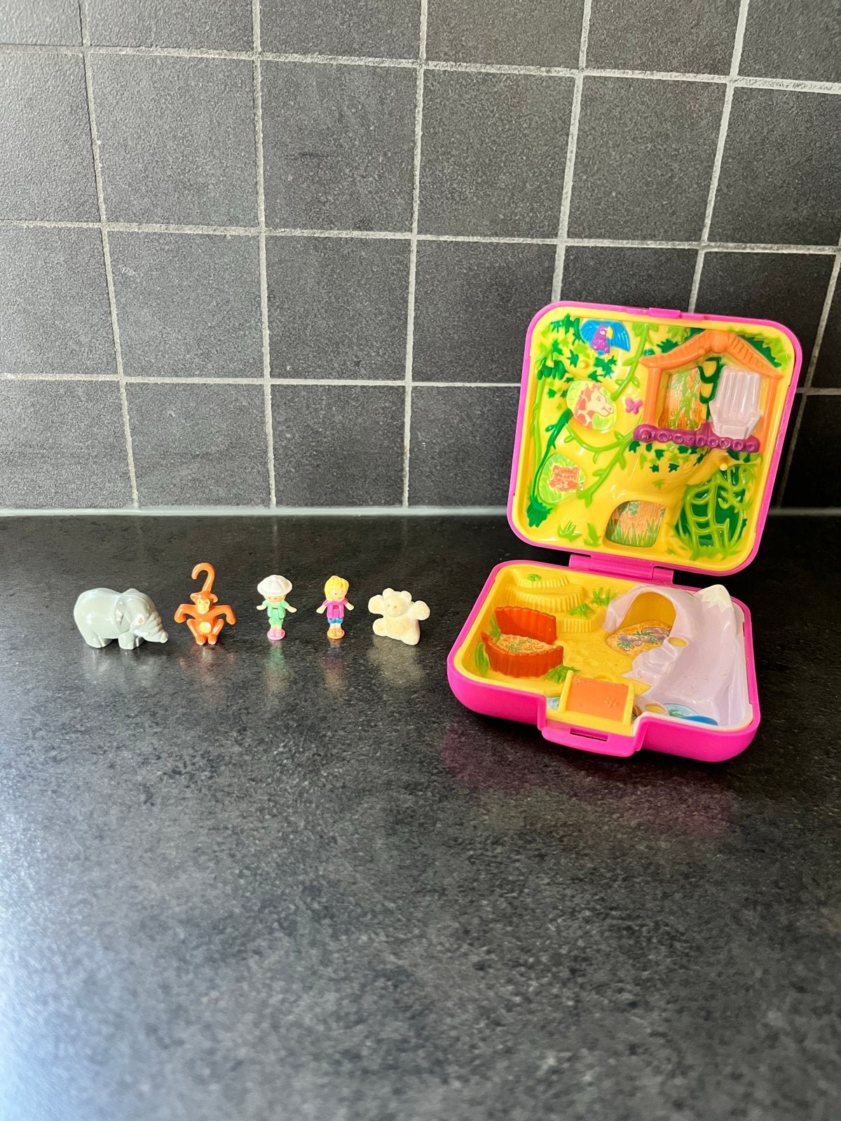 Vintage Polly Pocket Jungle Avontuur Compact (1989), Ophalen, Gebruikt, Overige typen