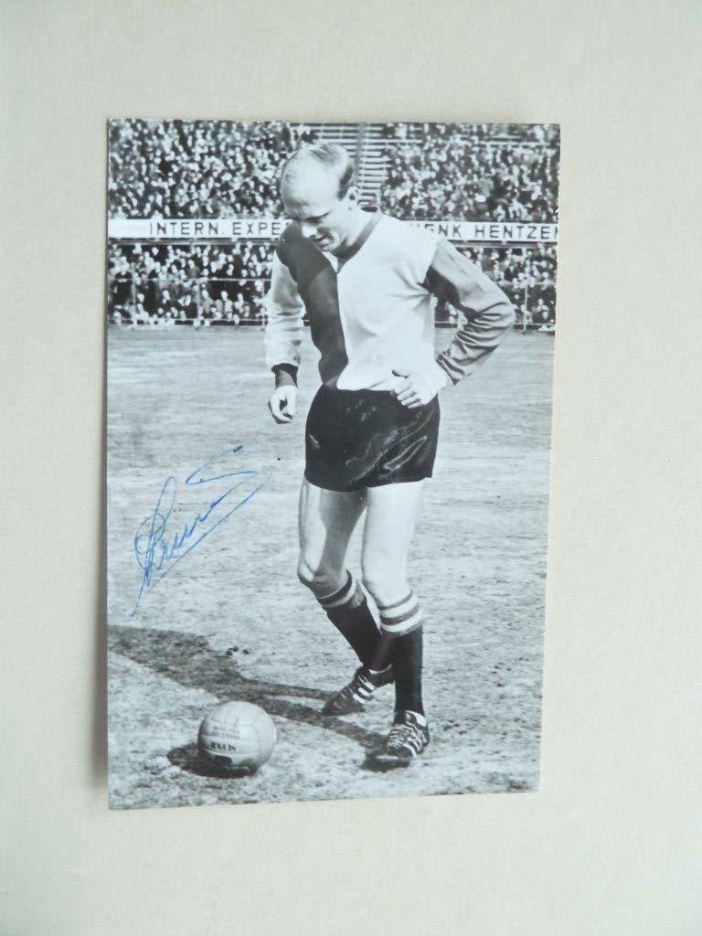 Spelerskaart. Piet.Kruiver.  Feyenoord met handtekening, Verzamelen, Ophalen of Verzenden, Gebruikt, Feyenoord, Spelerskaart