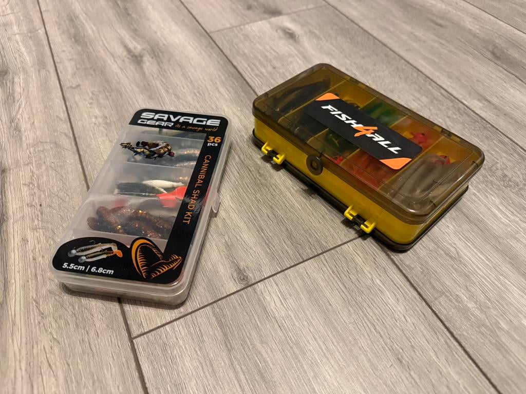 Savage Gear Cannibal en Fish4All Softbait Paddletail, Watersport en Boten, Hengelsport | Roofvissen, Ophalen of Verzenden, Nieuw