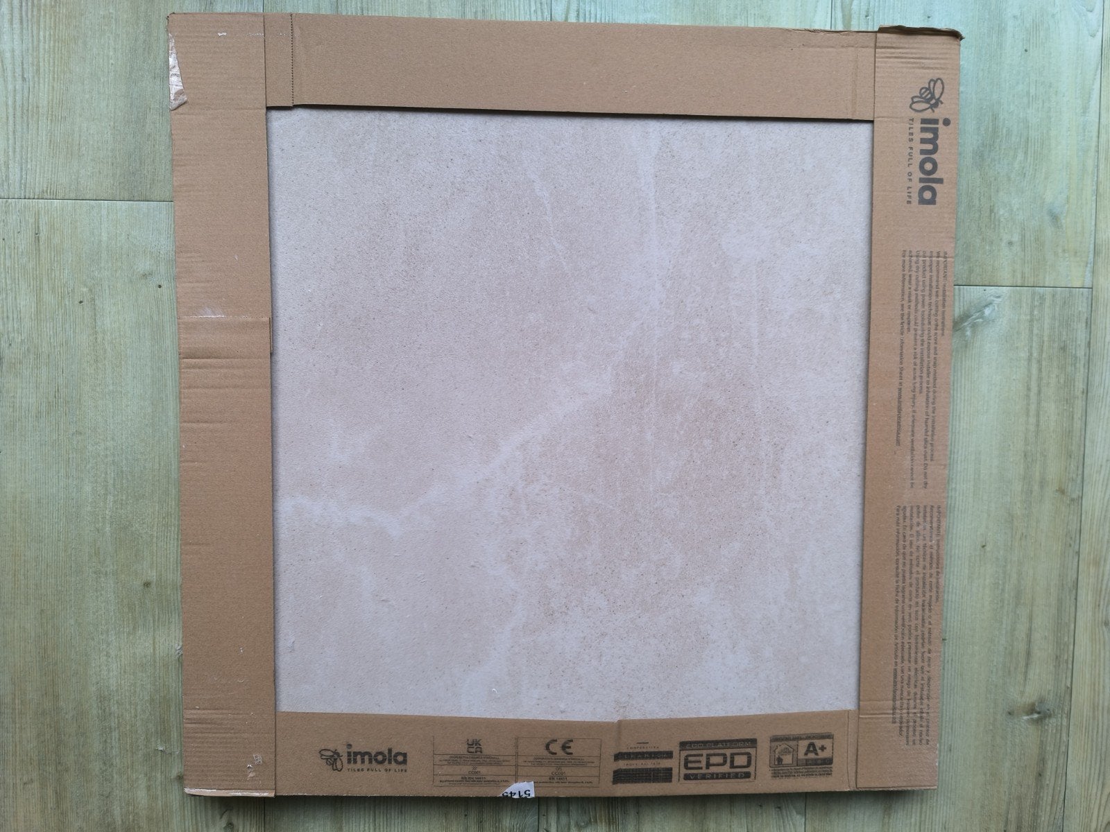 Imola Azuma Rock Vloertegel 60x60 Ivory (1,08m²), Ophalen, 60 cm of meer, Nieuw, Minder dan 5 m²