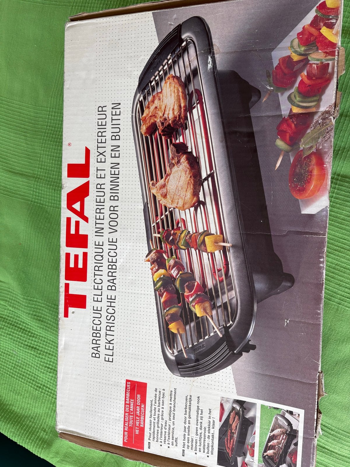Tefal elektrische tafelbarbecue - Perfect voor binnen en bui, Ophalen of Verzenden, Gebruikt