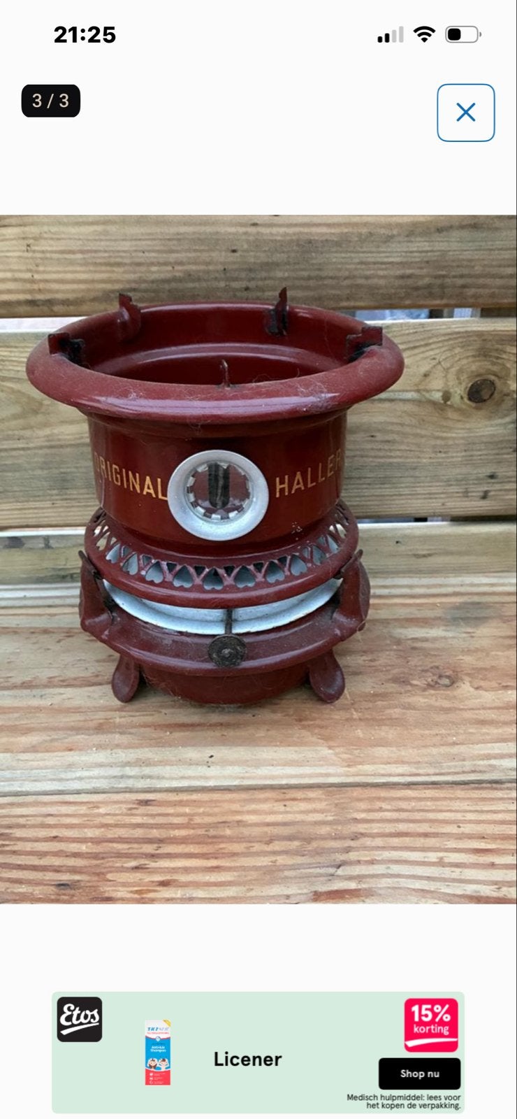 Vintage Original Haller Petroleum Kooktoestel, Ophalen of Verzenden