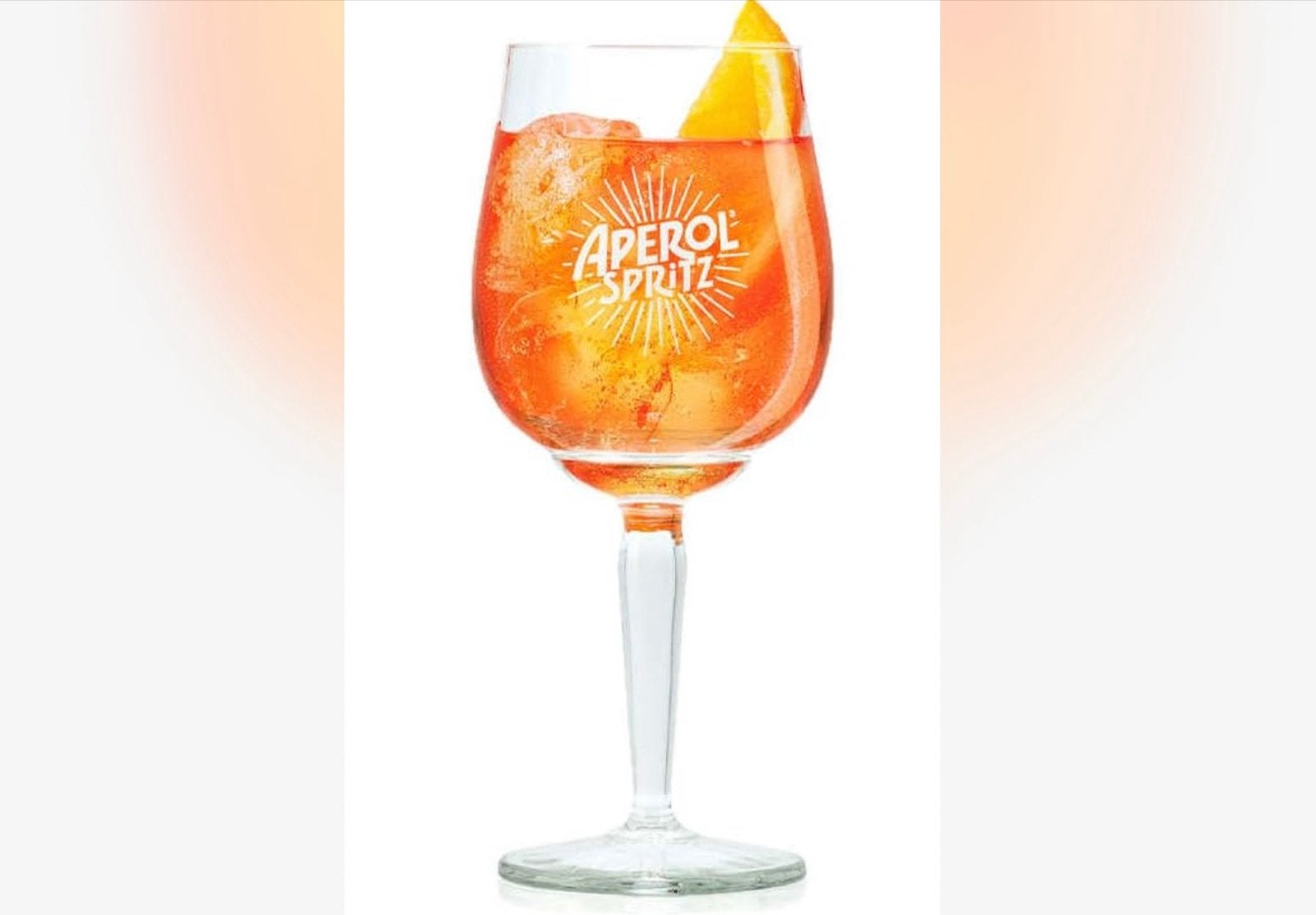 Origineel Aperol Spritz glas met glazen roerstaafje, Ophalen of Verzenden, Zo goed als nieuw