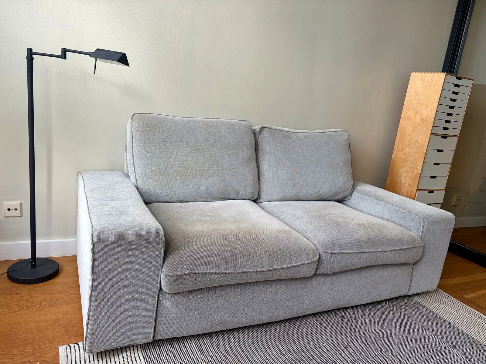 IKEA KIVIK 2-zitsbank - Lichtgrijs, Ophalen, Gebruikt, 150 tot 200 cm, Tweepersoons