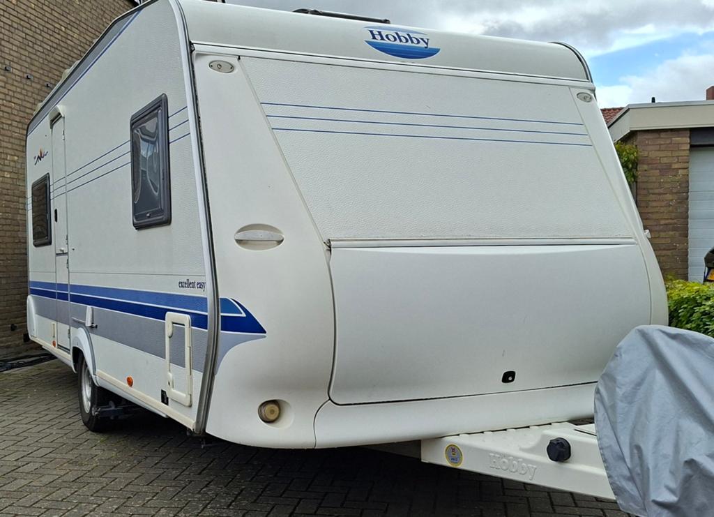 Hobby Excellent Easy 495 UFE / mover / voortent / luifel, Caravans en Kamperen, Rondzit, Hobby, Frans bed, Particulier