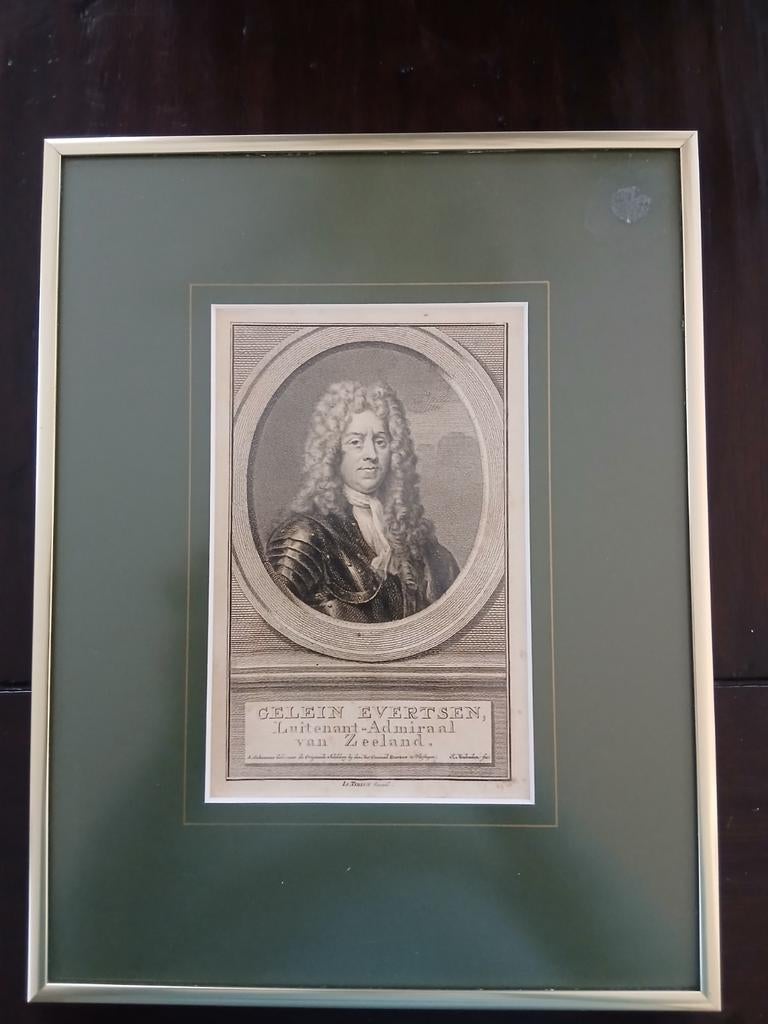 Prachtige repro gravure Gelein Evertsen, Ophalen of Verzenden