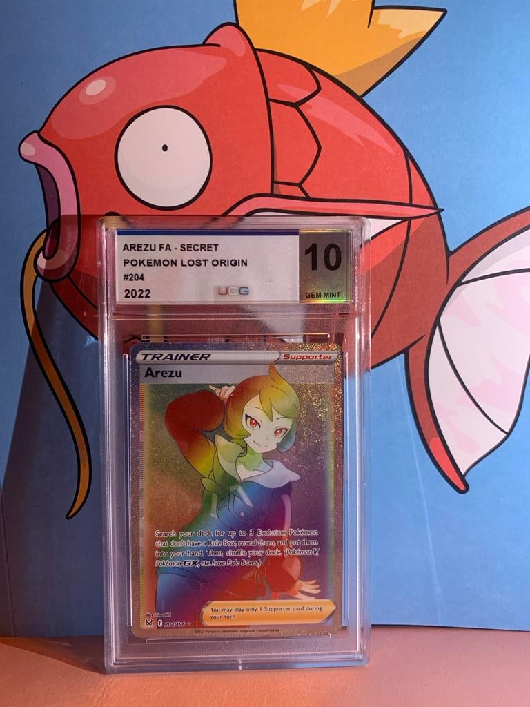 Pokémon TCG Arezu FA Secret UCG 10 Gem Mint Lost Origin, Ophalen of Verzenden, Nieuw, Losse kaart, Foil