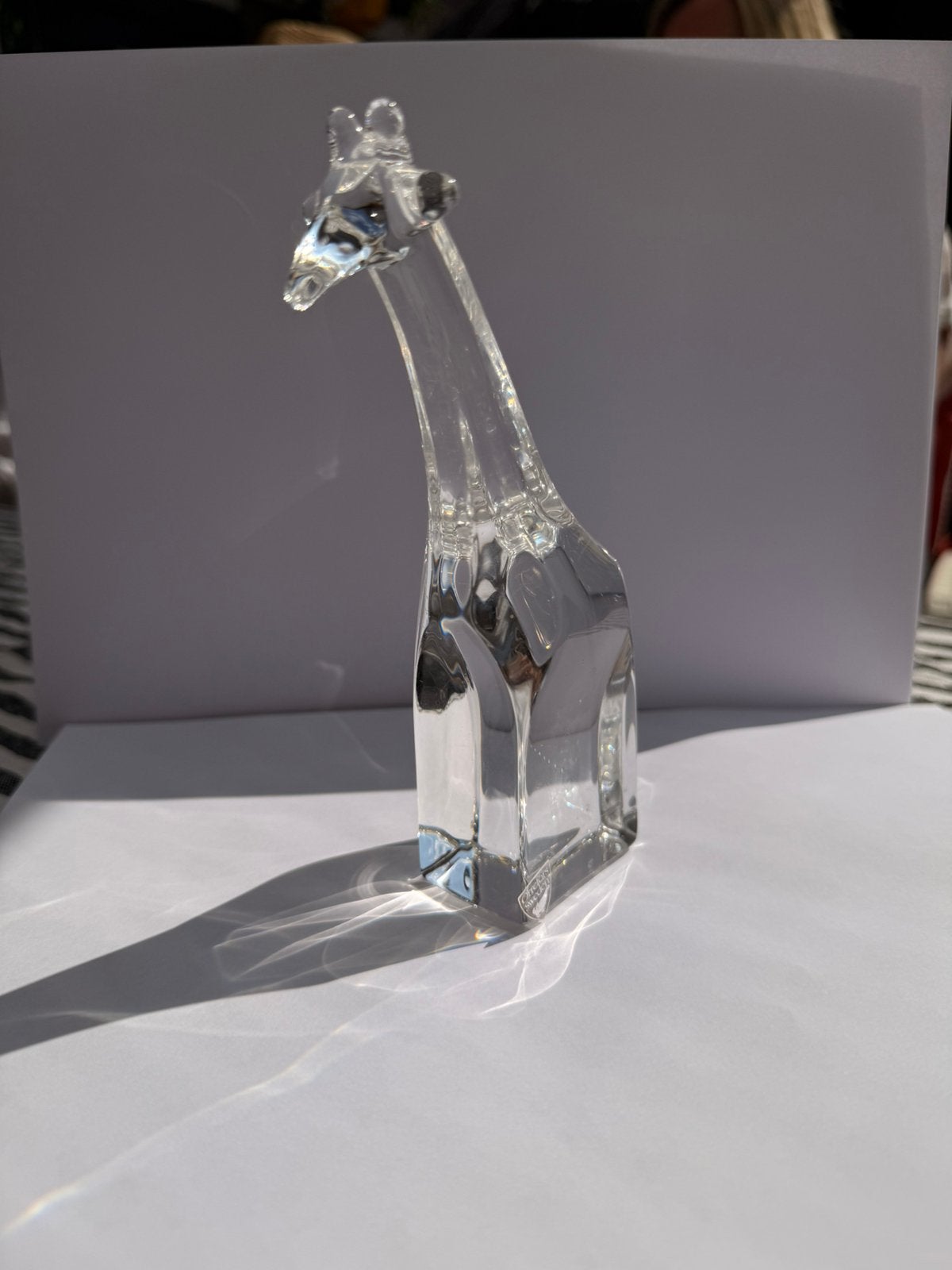 Prachtig kristallen beeldje giraffe Orrefors., Antiek en Kunst, Ophalen of Verzenden