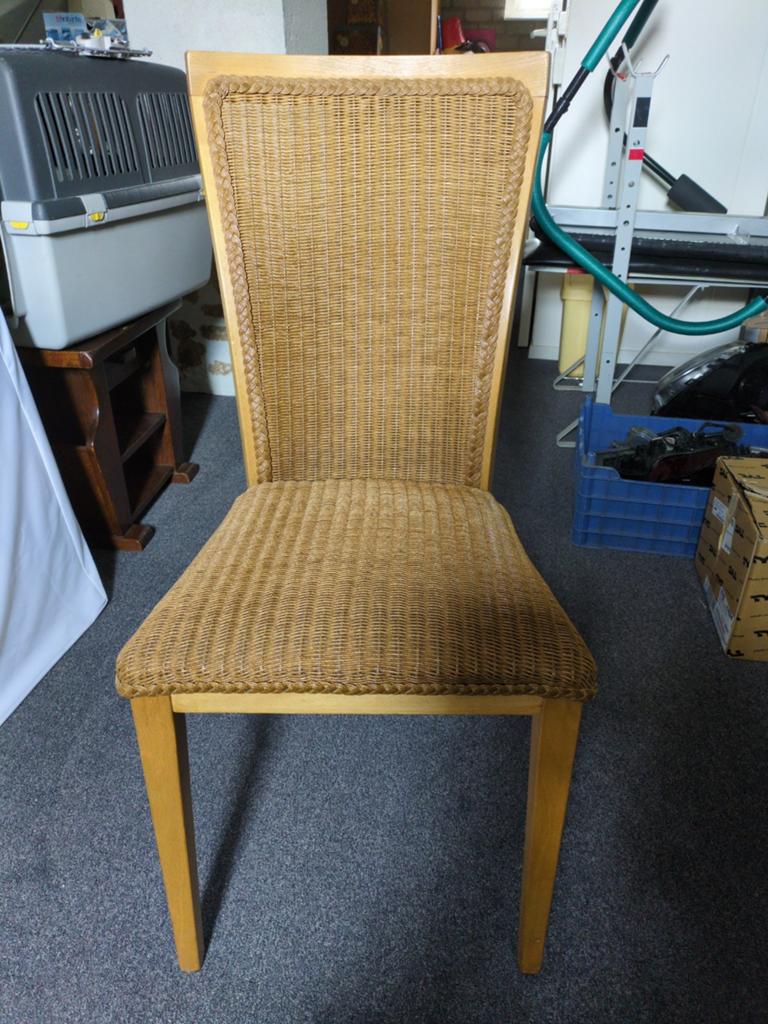 6 originele Lloyd LOOM stoelen, Huis en Inrichting, Ophalen, Gebruikt, Bruin