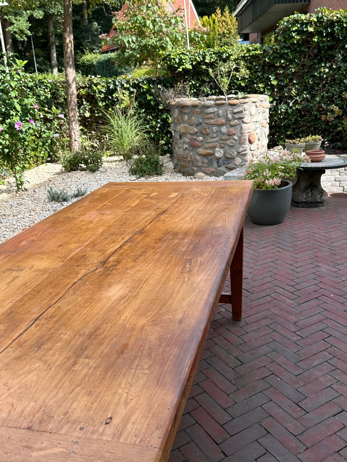 Antieke Spaanse eettafel | kloostertafel |reftertafel 218 cm, Antiek en Kunst, Ophalen