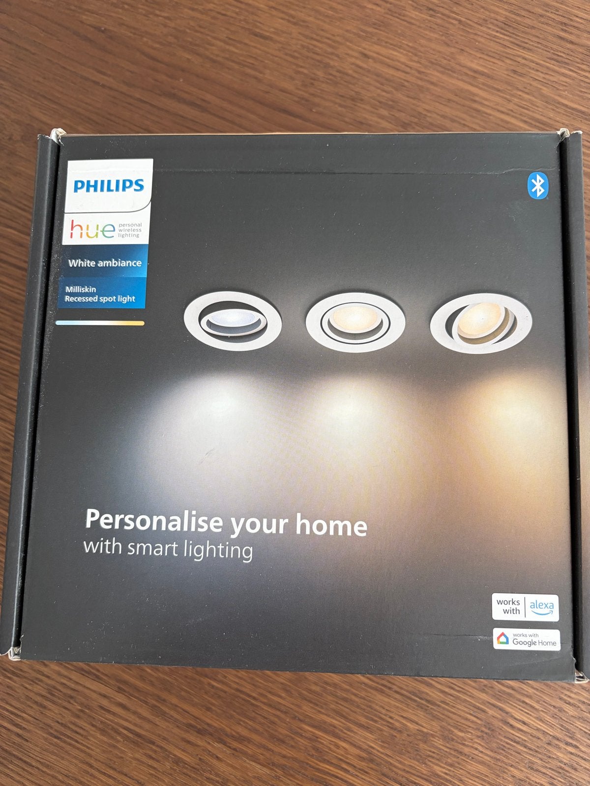 Philips Hue Milliskin Inbouwspot LED White Ambiance 3-pack, Dimbaar, Nieuw, Ophalen of Verzenden, LED
