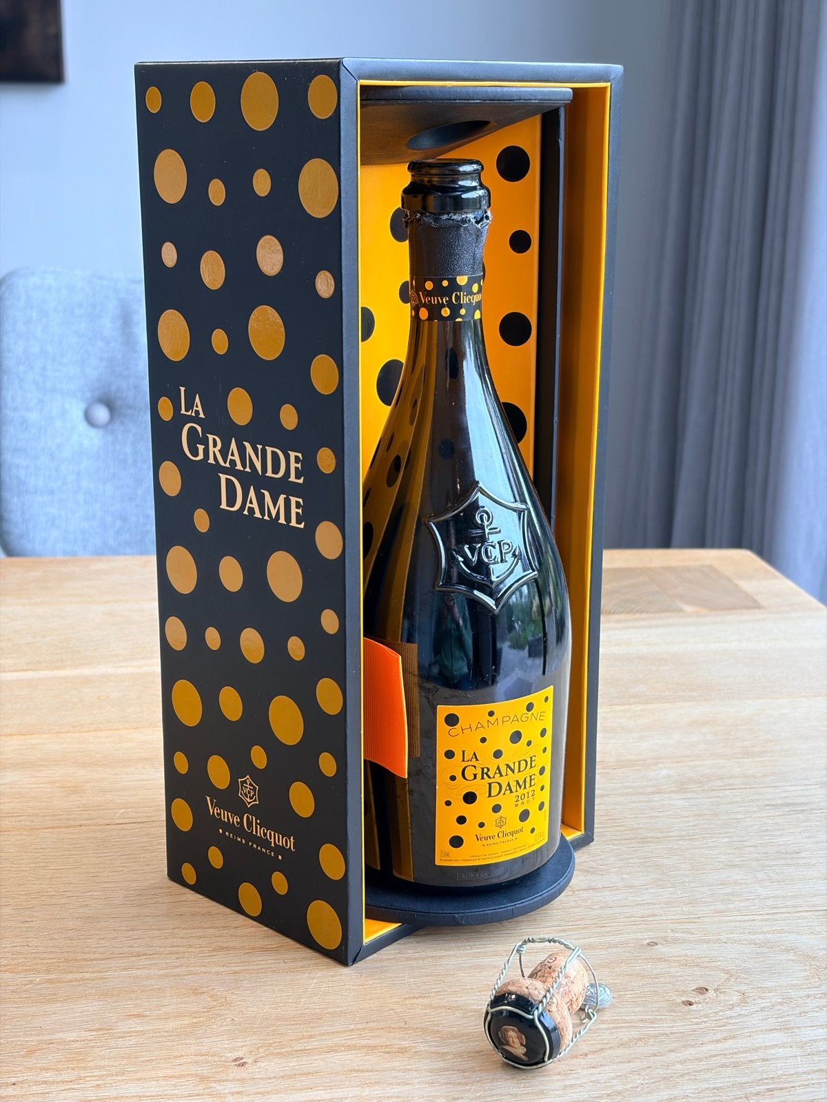 Veuve Clicquot La Grande Dame 2012 Yayoi Kusama (lege fles), Frankrijk, Ophalen of Verzenden, Champagne, Zo goed als nieuw