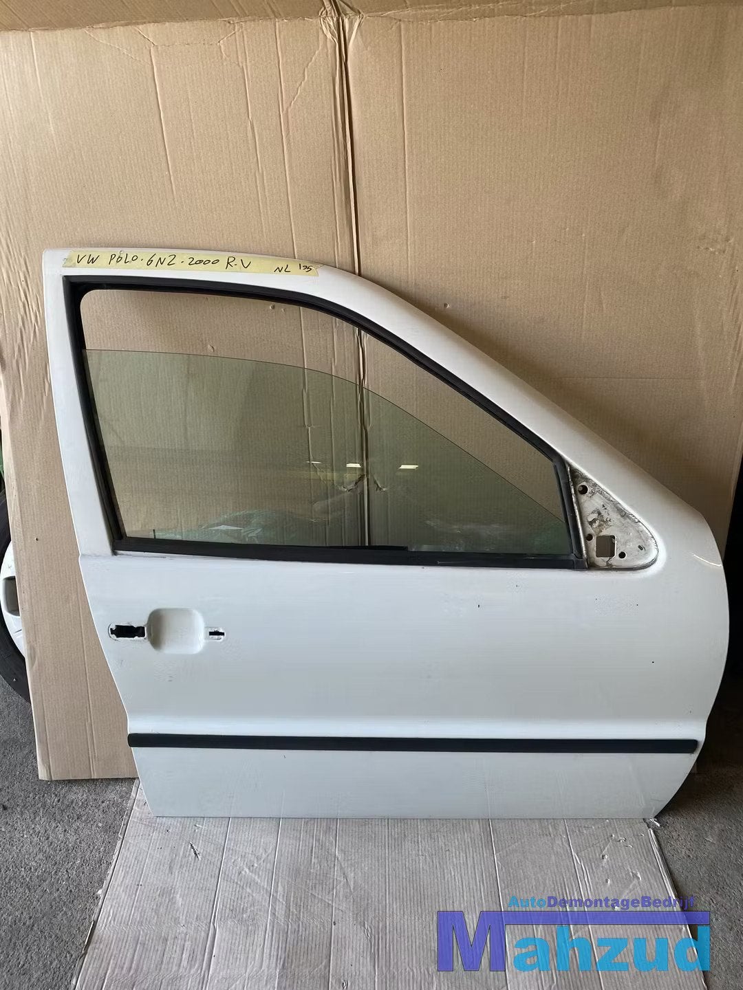 VW POLO 6N2 wit Rechts rechter voor deur portier, Gebruikt, Volkswagen AG, Volkswagen, Deur