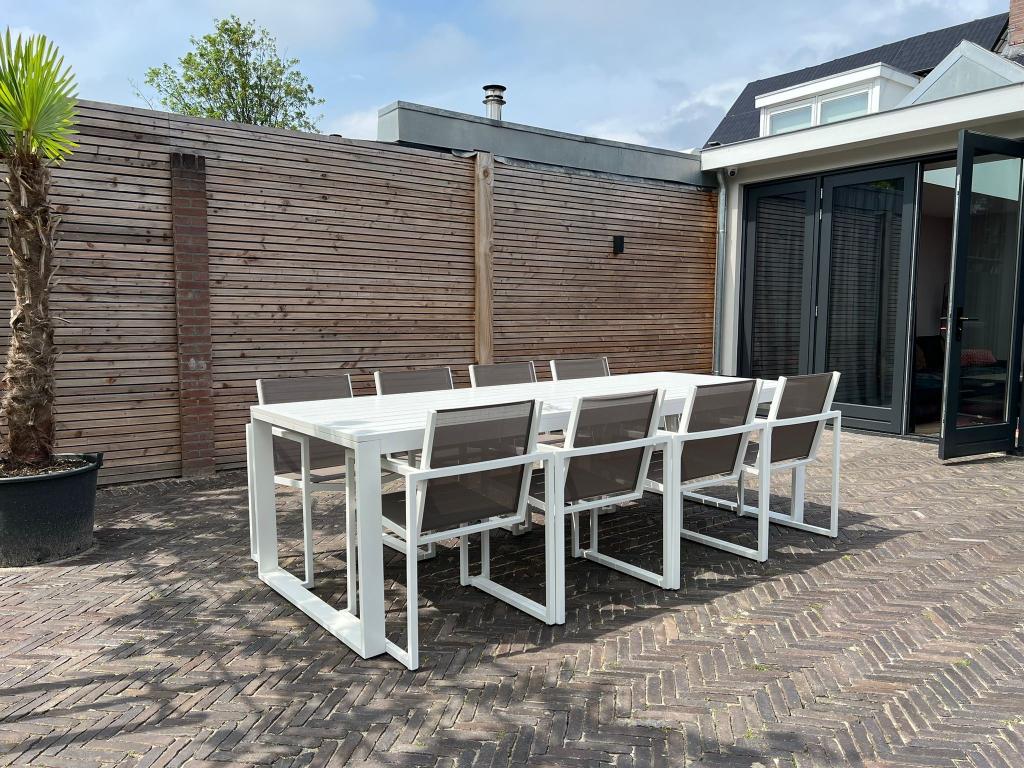 Design tuinsets al vanaf 1099 euro, aluminium, teak of glas, Ophalen of Verzenden, Nieuw