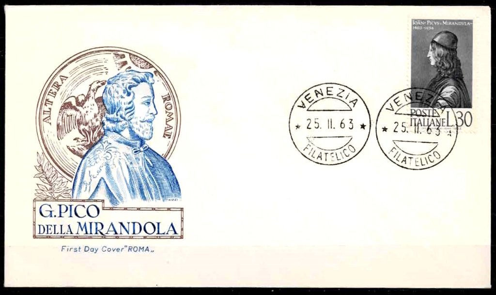 FDC "ROMA" - G.PICO DELLA MIRANDOLA, Verzenden, Onbeschreven, Nederland