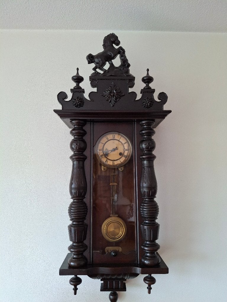 Antieke paardjesklok / regulateur, Antiek en Kunst, Antiek | Klokken, Ophalen