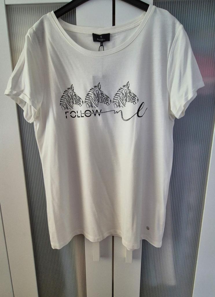Tshirt van Monari, Wit, Maat 42/44 (L), Nieuw, Ophalen of Verzenden