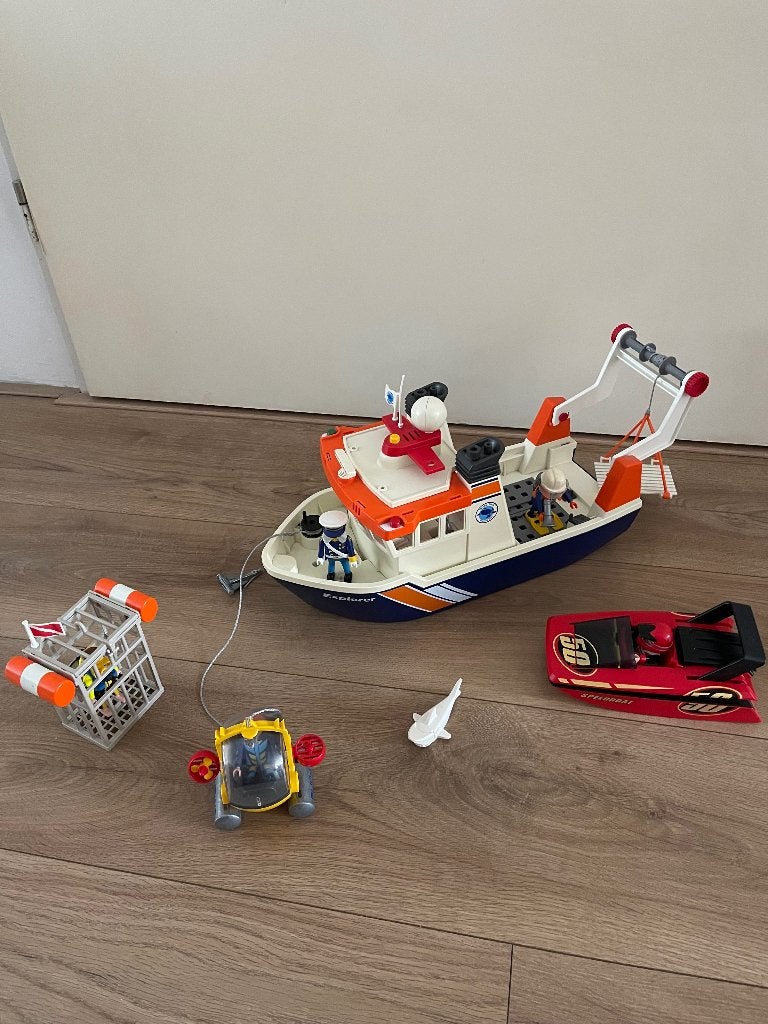 Explorerboot met Expeditieteam, Duikbel & Haaienkooi, Kinderen en Baby's, Ophalen of Verzenden, Zo goed als nieuw