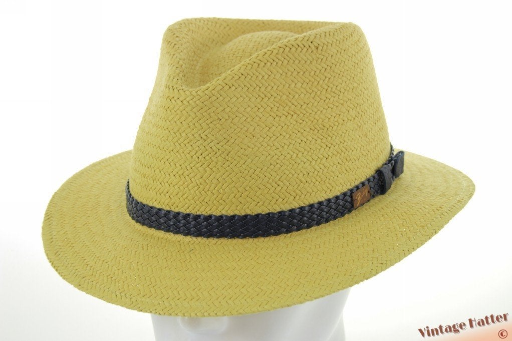 Zomer gleufhoed Bailey Hats Bristol groen beige stro 59-60, Hoed, Nieuw, Ophalen of Verzenden, 58 of 59 cm (L, 7¼ of ⅜ inch)