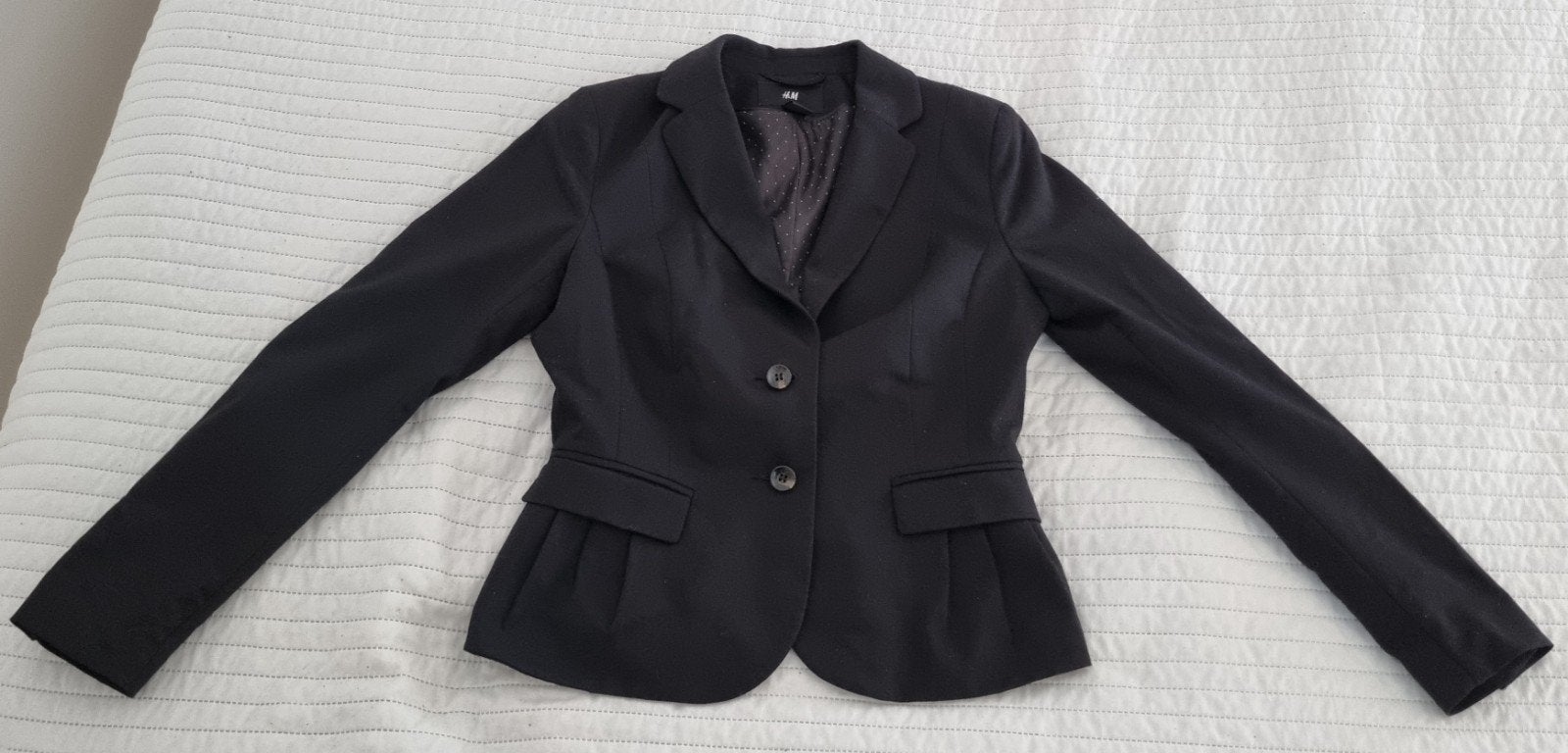 Blazer zwart maat 38 m colbert jas kort jasje dames kleding, Maat 38/40 (M), H&M, Verzenden, Zwart