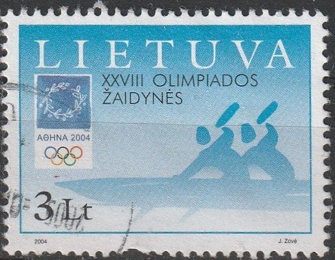 3304. Litouwen 856 gest. Olymp. Spelen, Verzenden, Overige landen, Gestempeld