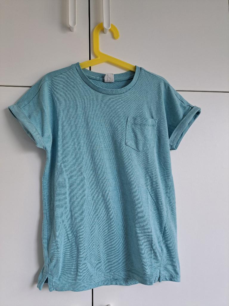 Shirt lichtblauw Hema - 134 140, Gebruikt, Ophalen of Verzenden, Shirt of Longsleeve, Hema