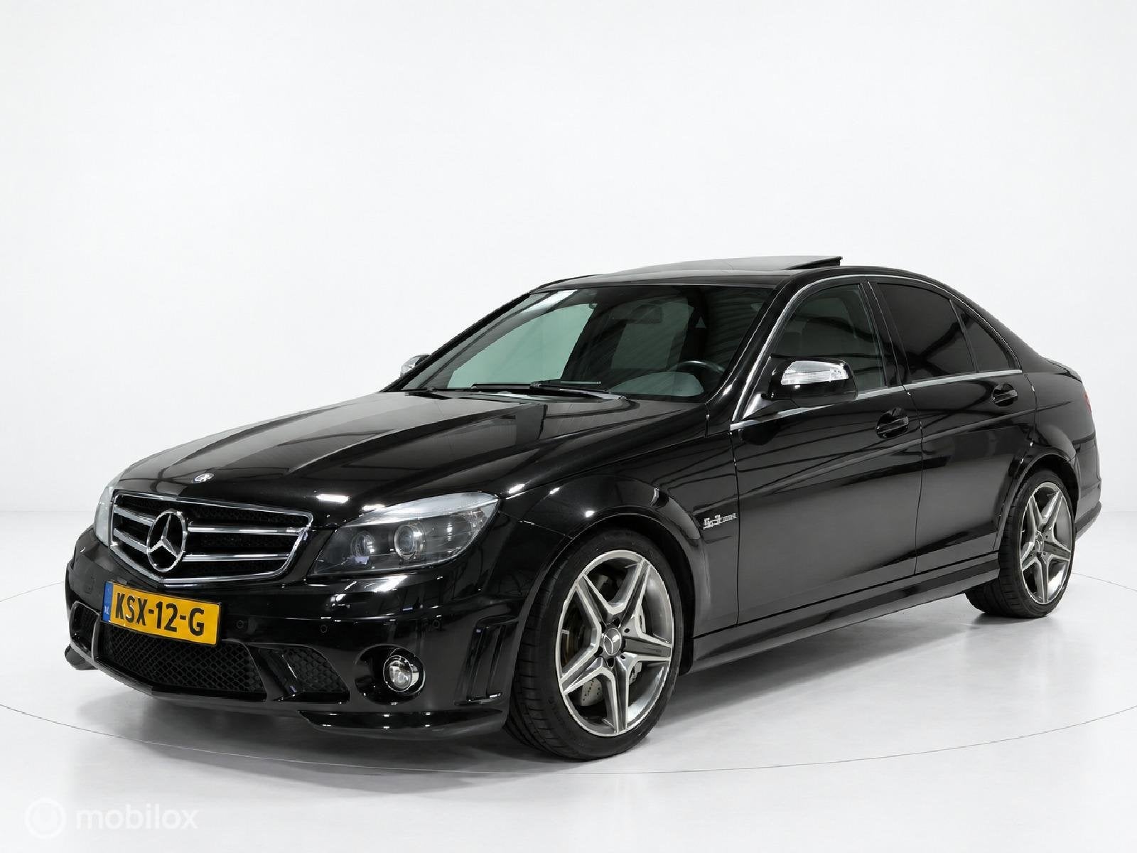 Mercedes C-klasse AMG 63 97.338KM Dealeronderhouden., Auto's, Dealer onderhouden, Achterwielaandrijving, Zwart, Leder
