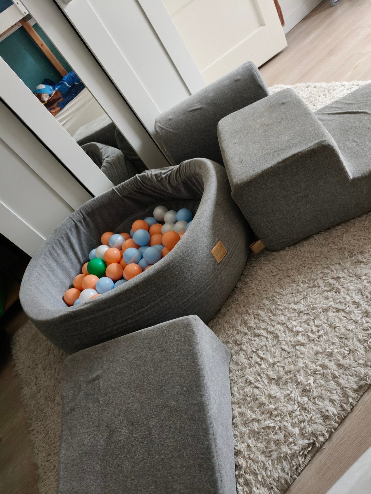 Meow Baby ballenbak met klimblokken en wasbare ballen, Ophalen of Verzenden, Zo goed als nieuw, Jongen of Meisje