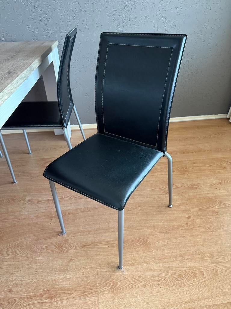 4 Eetkamer stoelen, Ophalen, Gebruikt, ., Zwart