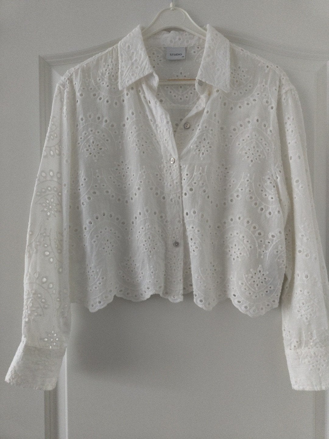 Only studio mt xs blouse met broderie zgan wit, Maat 38/40 (M), Parami, Wit, Ophalen of Verzenden