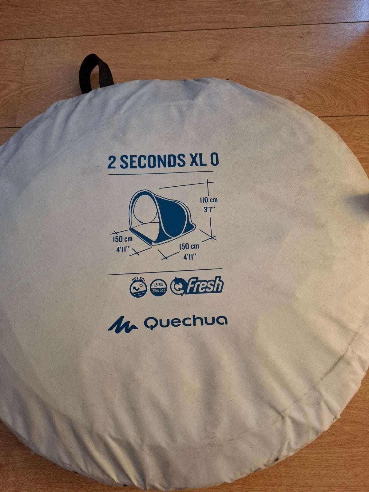 Quechua 2 Seconds XL 0 Fresh Pop-up Tent, Ophalen, Tot en met 2