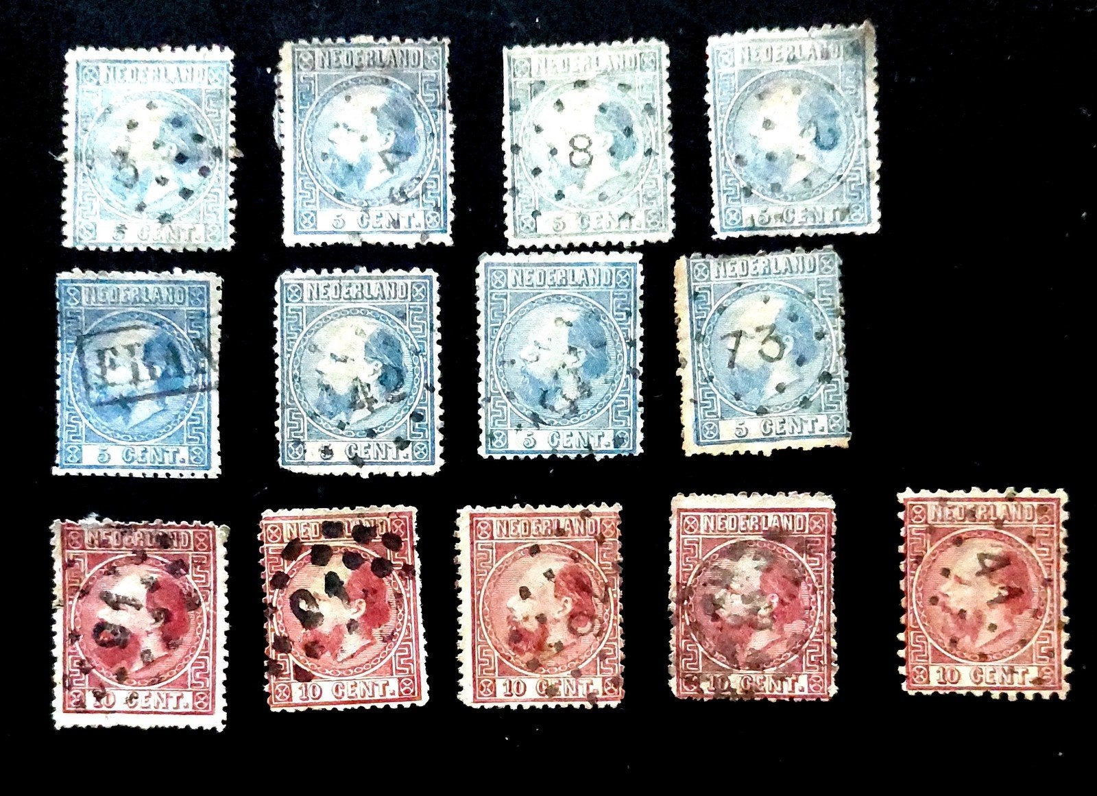 Koning Willem III 1867-1868 gebruikt., Ophalen of Verzenden, T/m 1940, Gestempeld