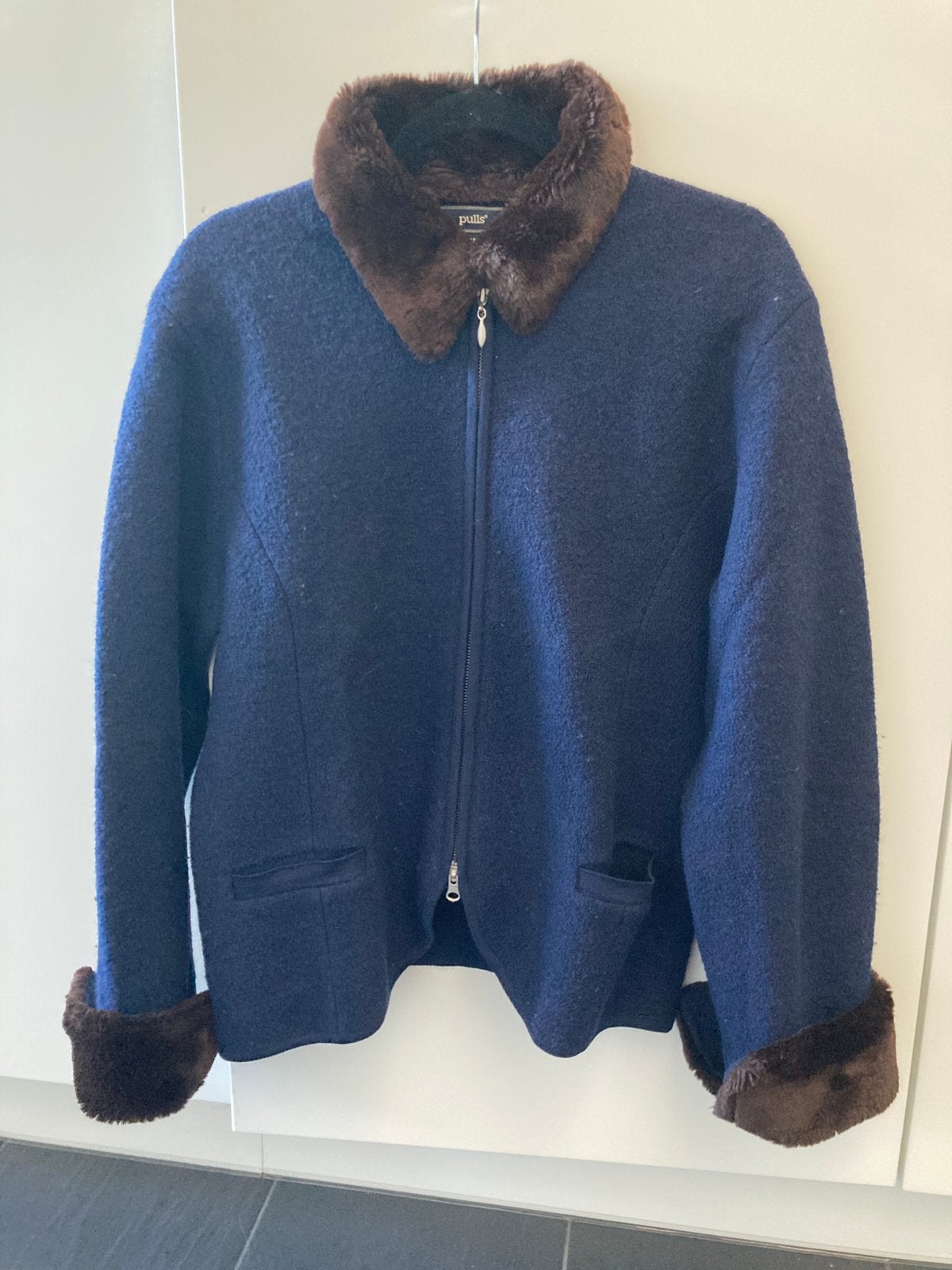 Pulls vest colbert wol XL, Ophalen of Verzenden, Zo goed als nieuw, Overige maten, Blauw