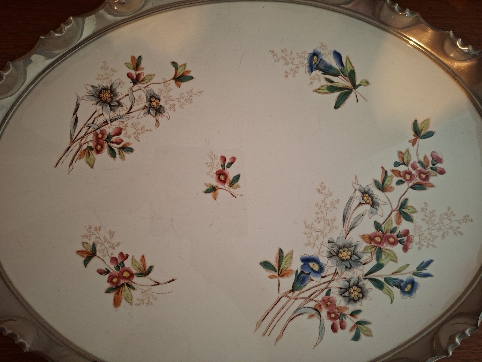 Vintage dienblad met onderzetters en theepotje, Ophalen