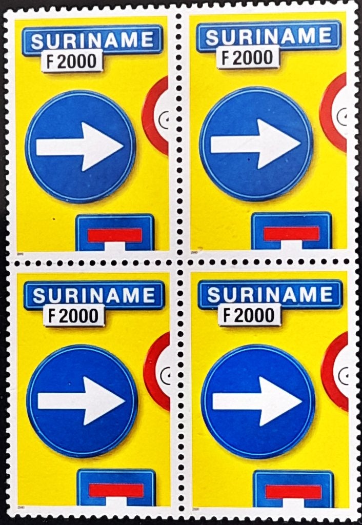 Rep-Suriname 1055 blokje verkeersbord., Verzenden, Postfris