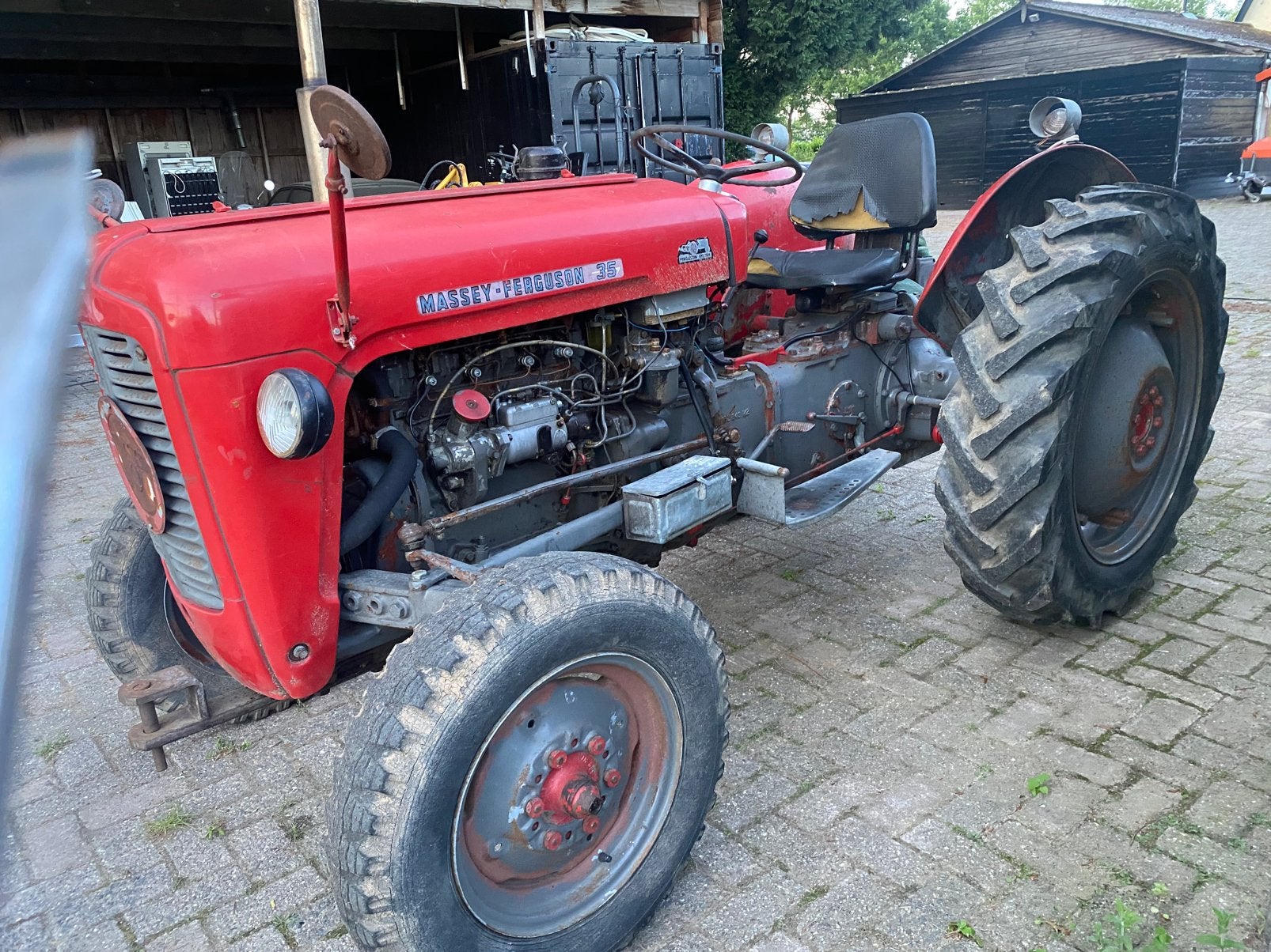 Mf 35 Massey traktor, Ophalen