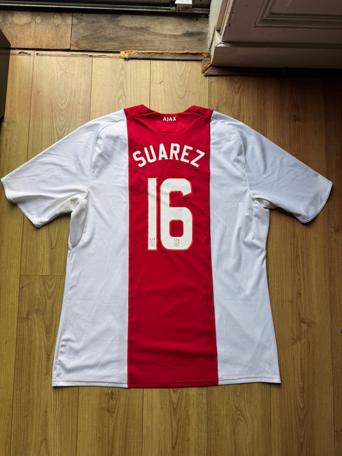 Origineel voetbalshirt Ajax Amsterdam Luis Suarez #16, Maat XL, Ophalen of Verzenden, Zo goed als nieuw, Shirt