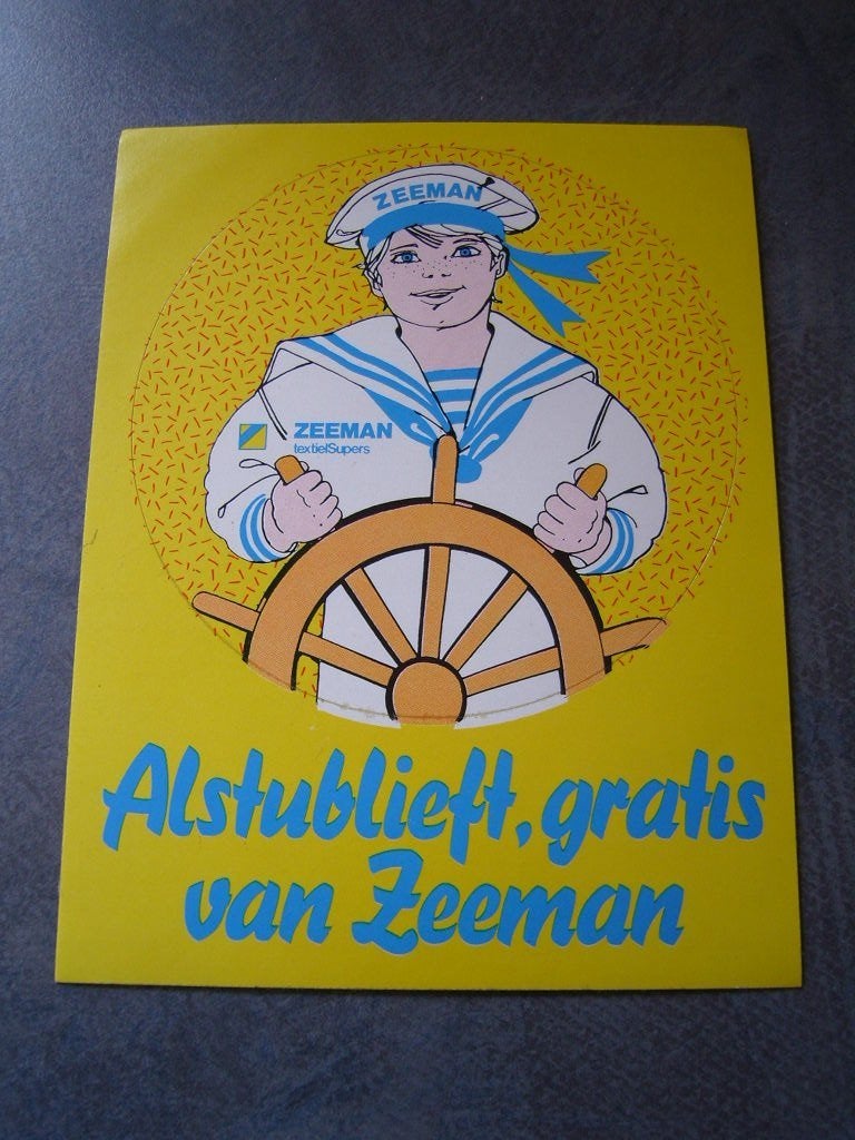 sticker strip matroos zeeman textiel supers alstublieft, Ophalen, Zo goed als nieuw