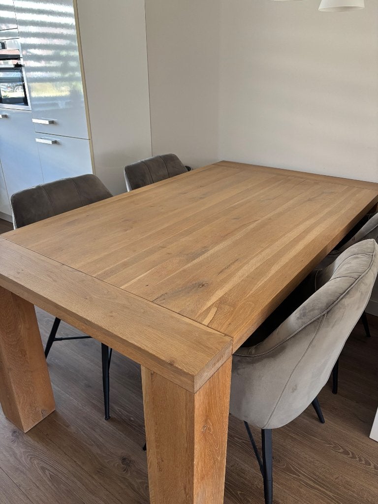 Eettafel, Huis en Inrichting, Tafels | Eettafels, Ophalen, Gebruikt, Eikenhout, 50 tot 100 cm