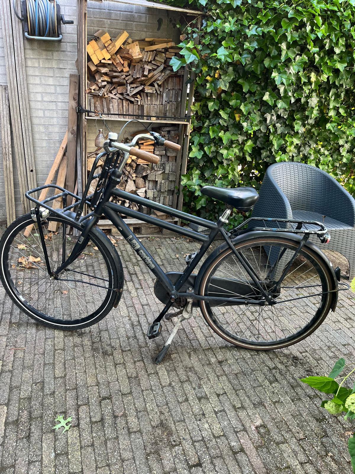 Cortina U4 transportfiets heren 50cm frame 3 versnellingen, Terugtraprem, Gebruikt, Versnellingen, 49 tot 53 cm
